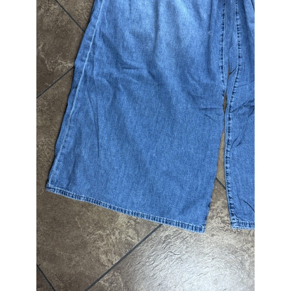Pilcro Anthropologie Ultra Wide Leg Flare The Coastal Jeans Blue Cotton XS - Picture 5 of 9
